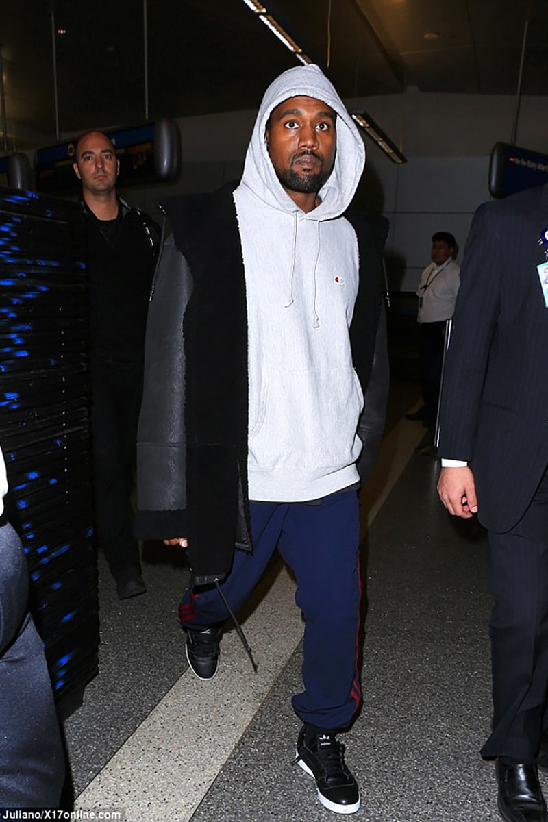 Kanye West Wears adidas Originals Powerphase in Black colorway