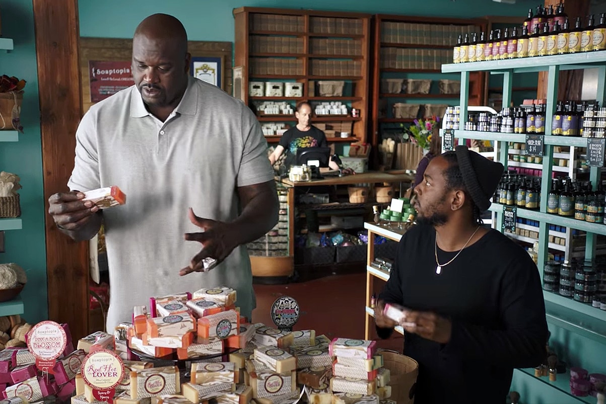 Watch Kendrick Lamar & Shaq Bond in American Express Soaptopia Commercial Artisanal Soap Advertisement