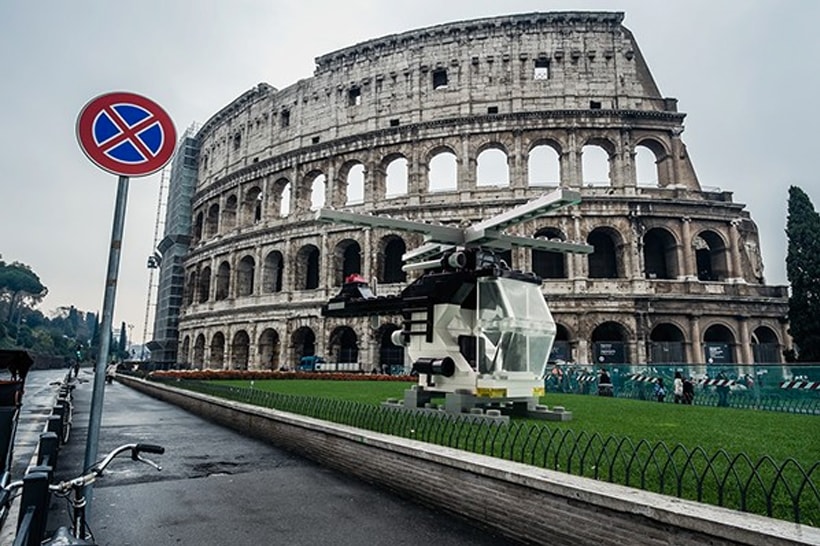 Life Size LEGO Vehicles Take Over Ancient Rome