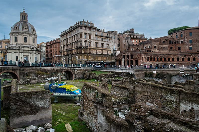 Life Size LEGO Vehicles Take Over Ancient Rome