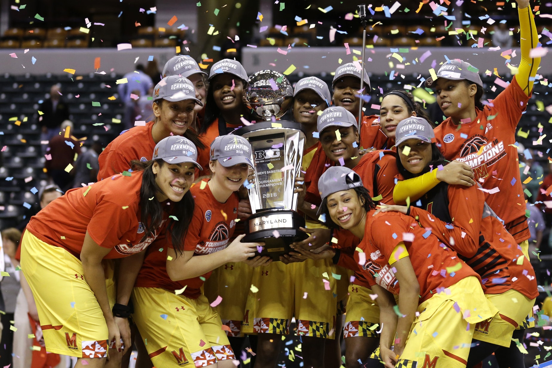 Maryland Womens Basketball Big Ten Champions 2016 Win 129 Points Bluefield State 100 points defeat