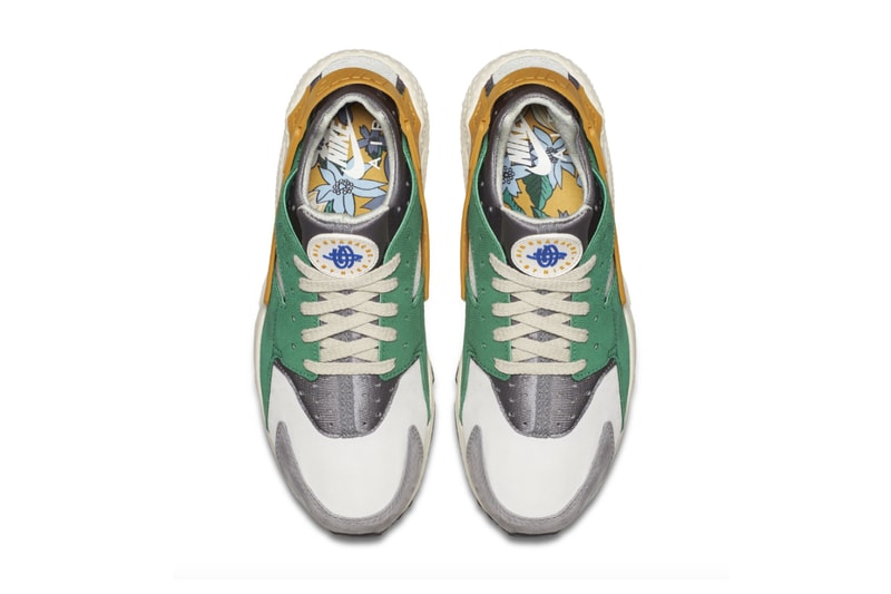 Nike Air Huarache SE Pine Green Gold Leaf