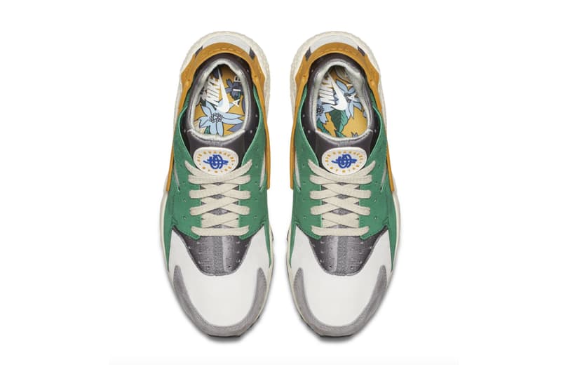 Nike Air Huarache SE Pine Green Gold Leaf