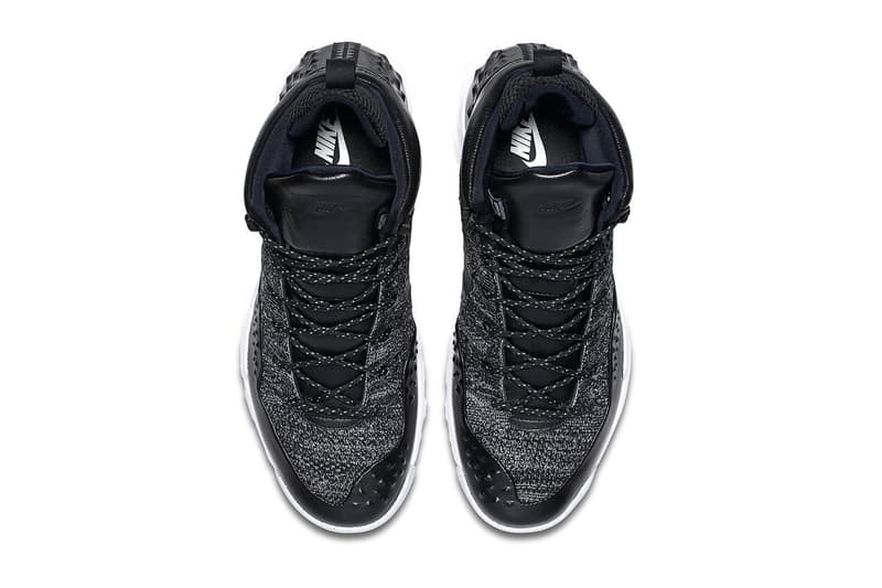 Nike Lupinek Flyknit Oreo Black and White Shoes Sneakers Black Leather White Midsole Traction