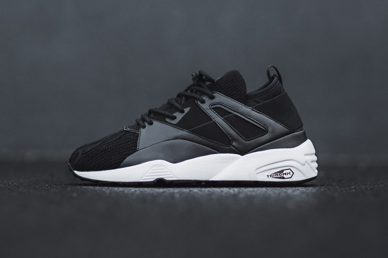 PUMA Blaze of Glory Sock Aran Cable Knit Sweater Olive Black