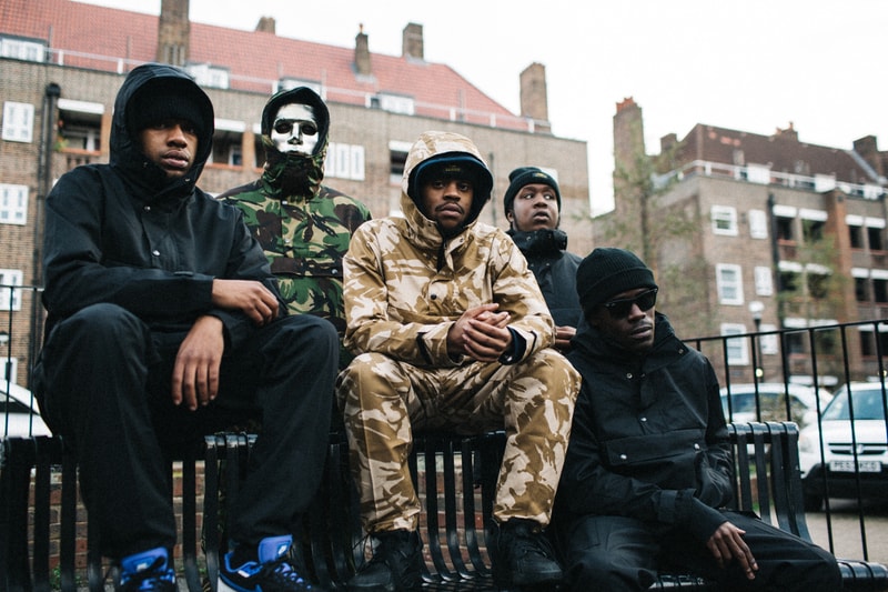 TM 2016 Fall Winter Lookbook D Double E Grime Crew 67 London toomuchposse Pullover Jackets Kangaroo Front Pocket Pants Green Camo Tan Camo Black Made in England