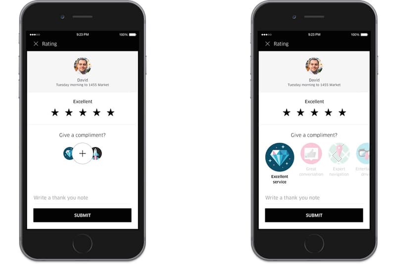 Uber New Feature Compliments