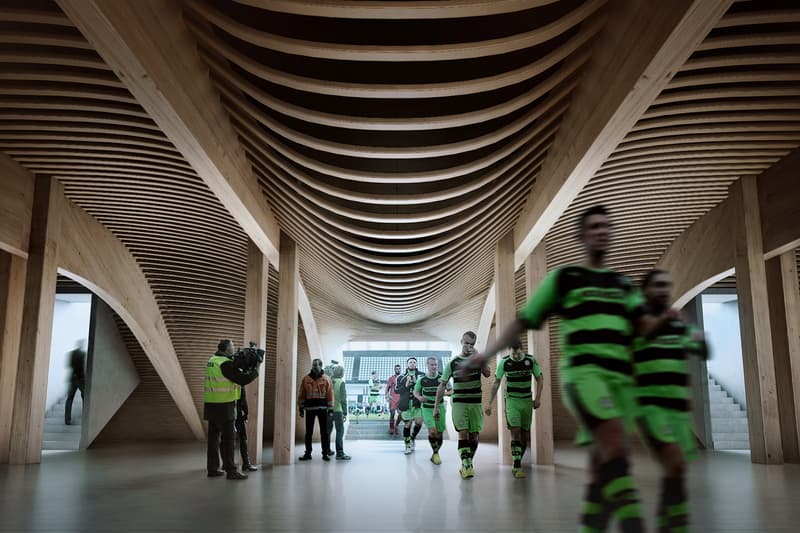 Zaha Hadid Architects First Wooden Soccer Stadium Forest Green Rovers