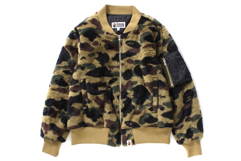 BAPE Camouflage Fleece Bomber Jacket