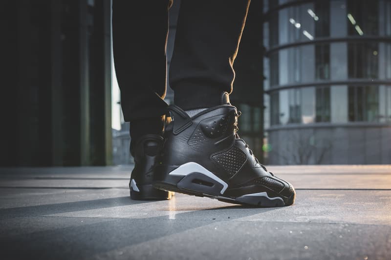 Air Jordan 6 Black Cat On Feet Look Hypebeast