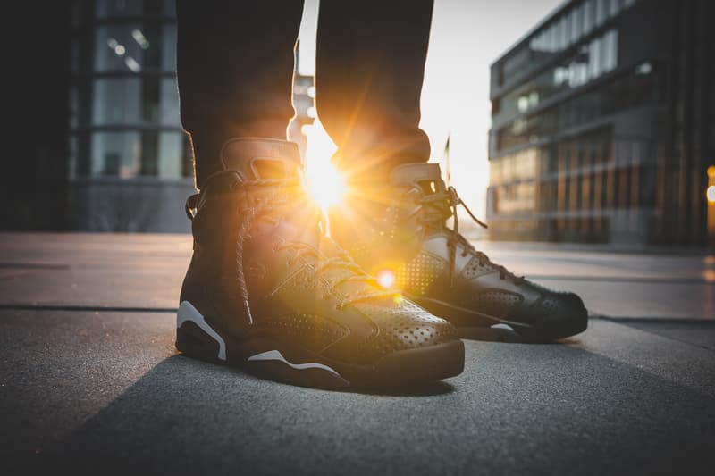 Air Jordan 6 Black Cat On Feet Look Hypebeast