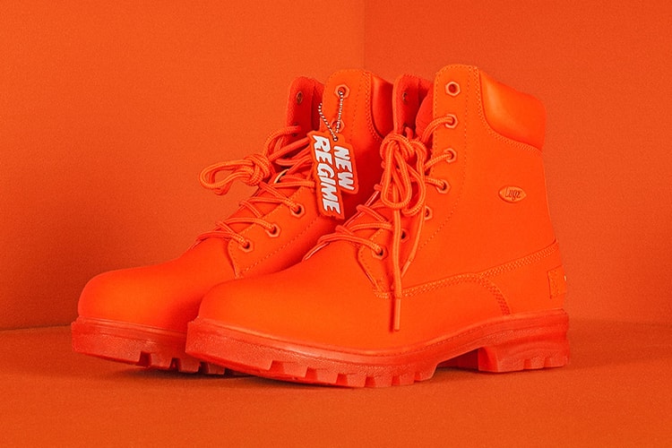 Atelier New Regime and Lugz Join Forces on A "Shock-Orange" Work Boot