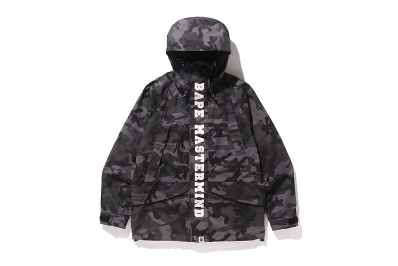 BAPE x mastermind JAPAN 2016 Full Collaboration Unveiled A Bathing Ape Japan Varsity Jackets Rain Jackets Skull-and-bones motif Camouflage APE head