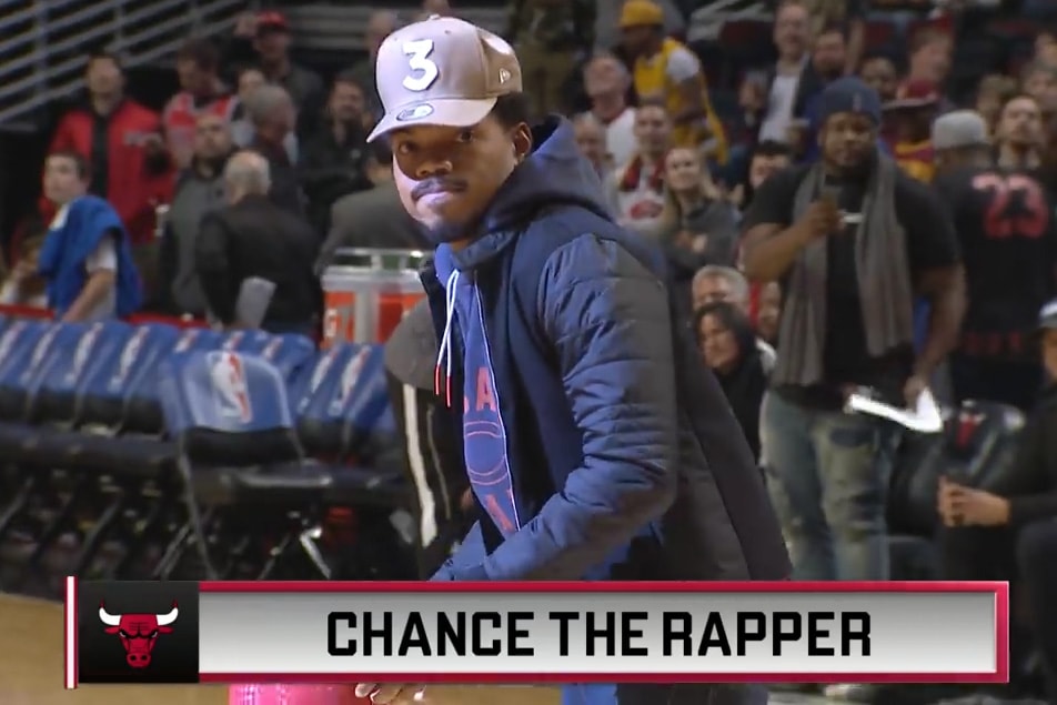 Watch Chance The Rapper Play Dodgeball With The Chicago Cubs' Mascot