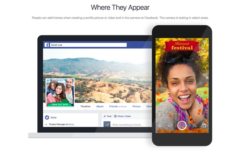 Facebook Location Frames Snapchat Geofilters