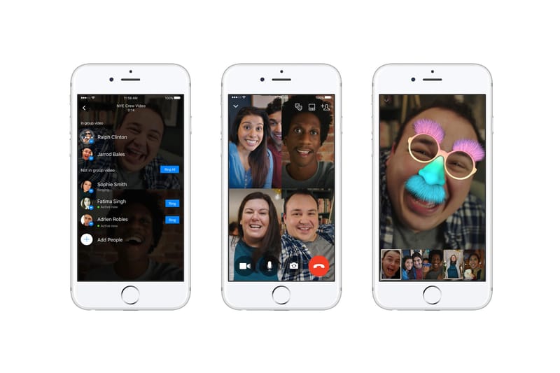 Facebook Messenger Launches Split-Screen Group Video Chat 