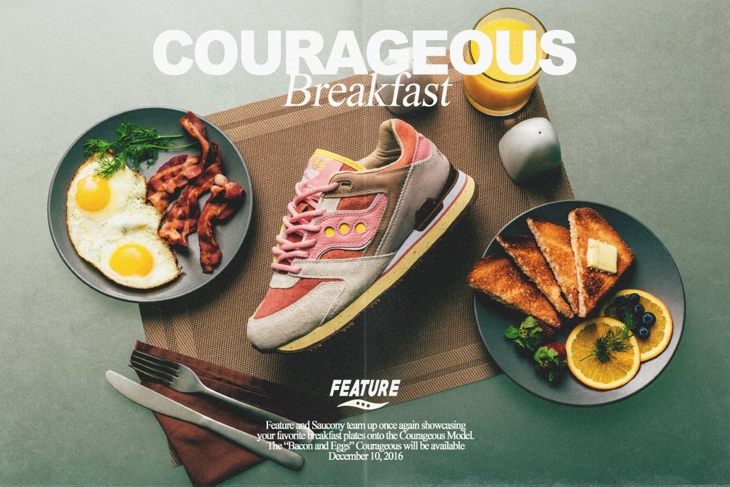Feature Saucony Courageous Bacon Eggs Breakfast Sneaker
