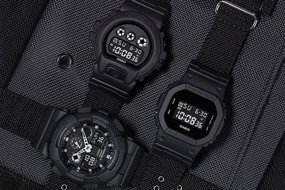G-SHOCK Gives Three Classic Models The "Military Black" Treatment