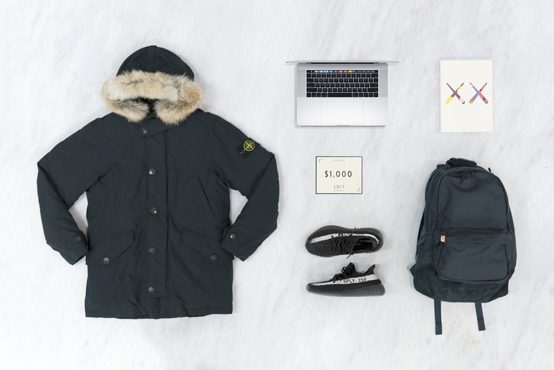 loit giveaway yeezy boost 350 v2 black white stone island down jacket visvim 22l ballistic