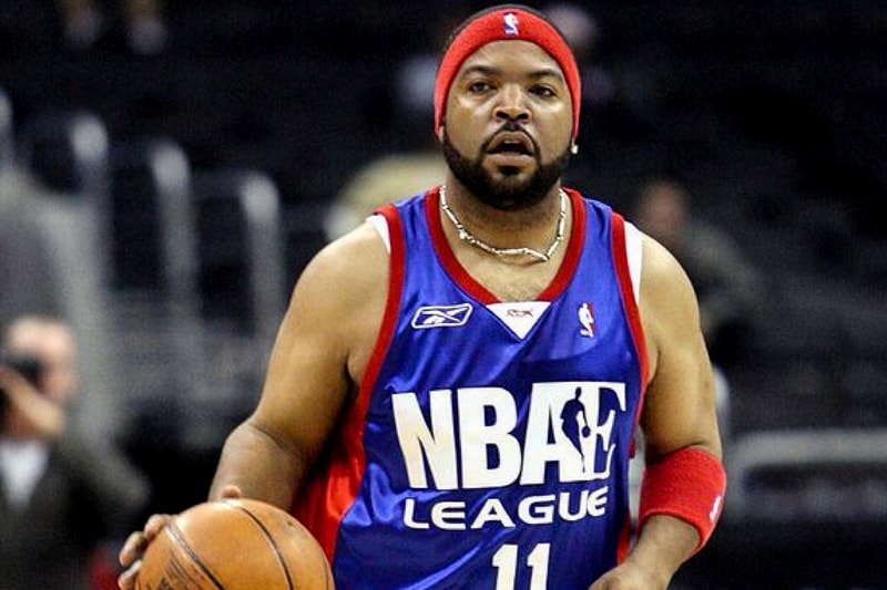 ice cube basketball celebrity nbae clippers los angeles headband jersey