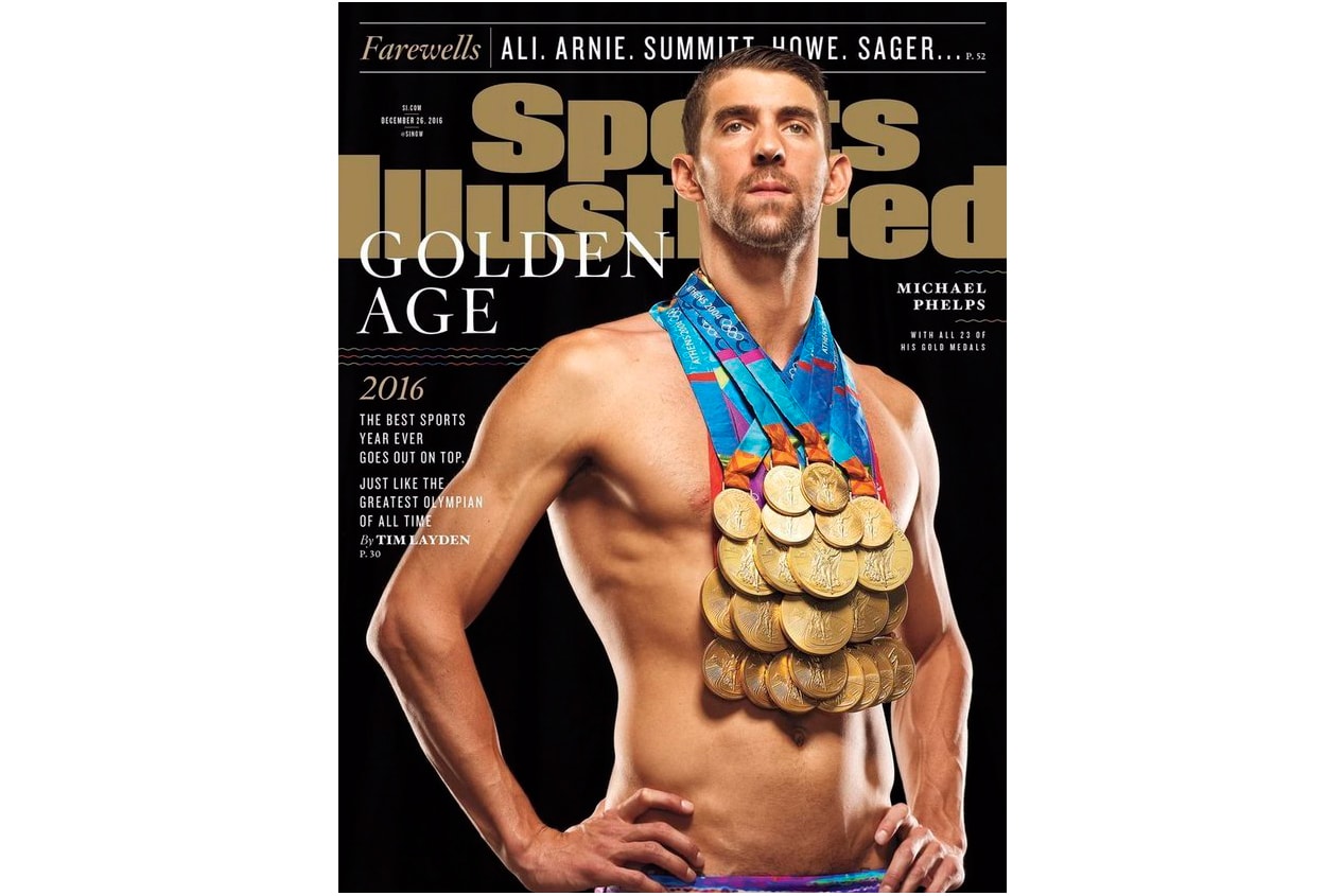 Michael Phelps Poses with All 23 Gold Medals on Latest Sports Illustrated Cover Swimming Olympics Olympian Gold Medalist