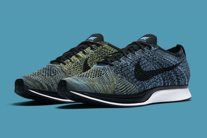 Nike Flyknit Racer "Blue Glow" Sneakers Swoosh