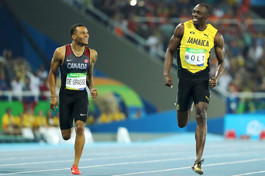 Usain Bolt Andre De Grasse Olympics 100m 200m Sprint race