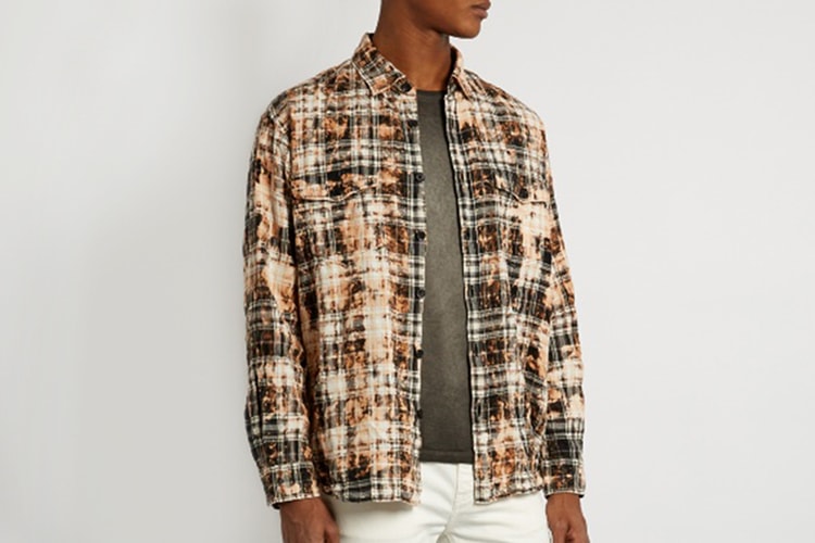 Saint Laurent's Bleached Checked Shirt Will Add Some Flair to Your Wardobe This Winter