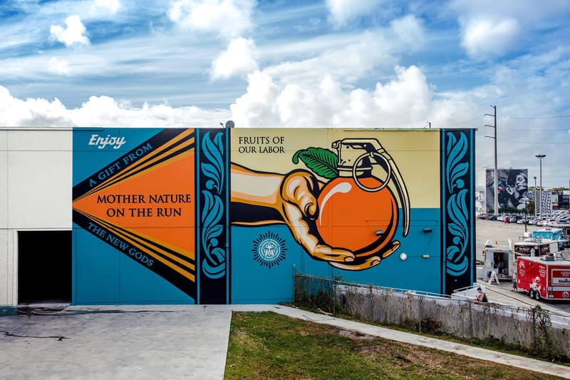 Shepard Fairey Unveils New "Fruits of Our Labor" Mural at Art Basel 