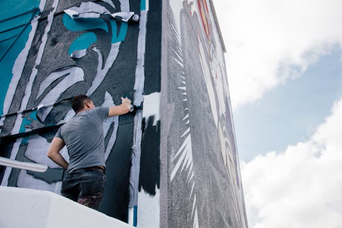 Shepard Fairey Fruits of Our Labor Mural