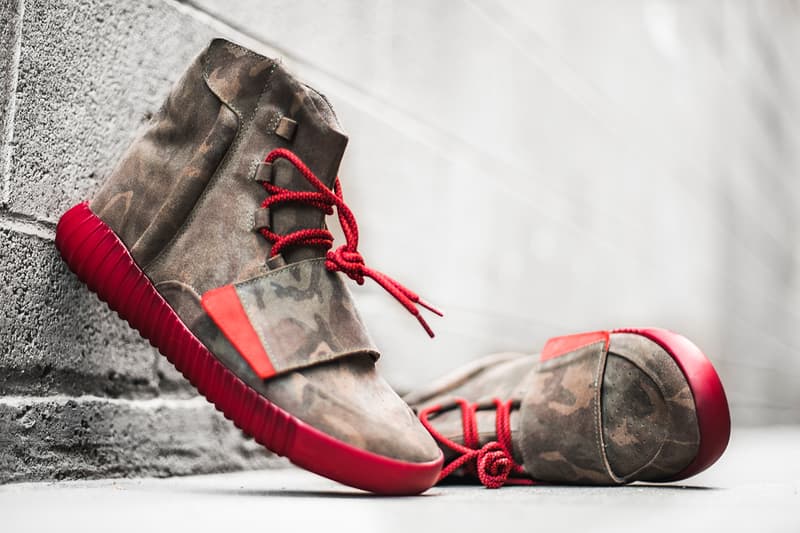 The Shoe Surgeon's Custom YEEZY BOOST 750 Will Cost You $2,200 USD Kanye West Camo Brown Suede Red BOOST Midsole