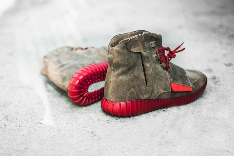 The Shoe Surgeon's Custom YEEZY BOOST 750 Will Cost You $2,200 USD Kanye West Camo Brown Suede Red BOOST Midsole