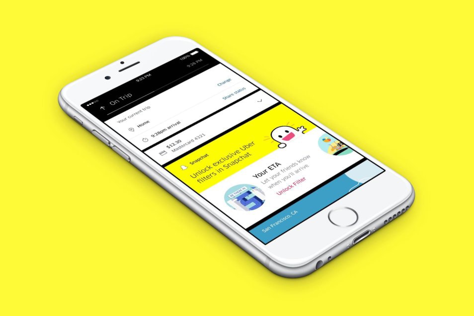 Uber Snapchat Filters Friend Locator