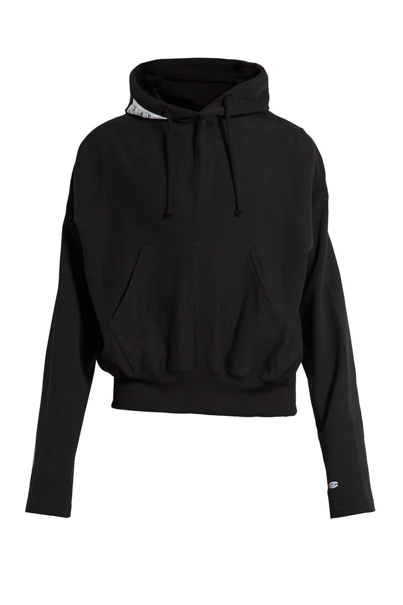 vetements black tape hoodie