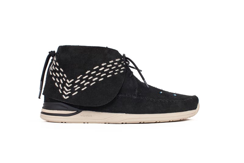 visvim FBT LHAMO SASHIKO FOLK Moccasins Black Brown