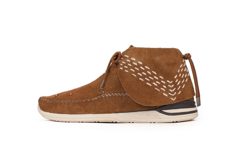 visvim FBT LHAMO SASHIKO FOLK Moccasins Black Brown