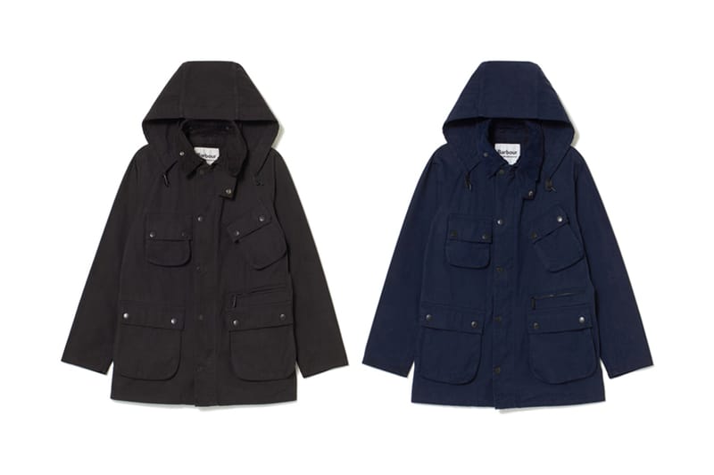 barbour blue hood