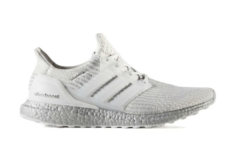 adidas ultra boost white sneaker silver sole