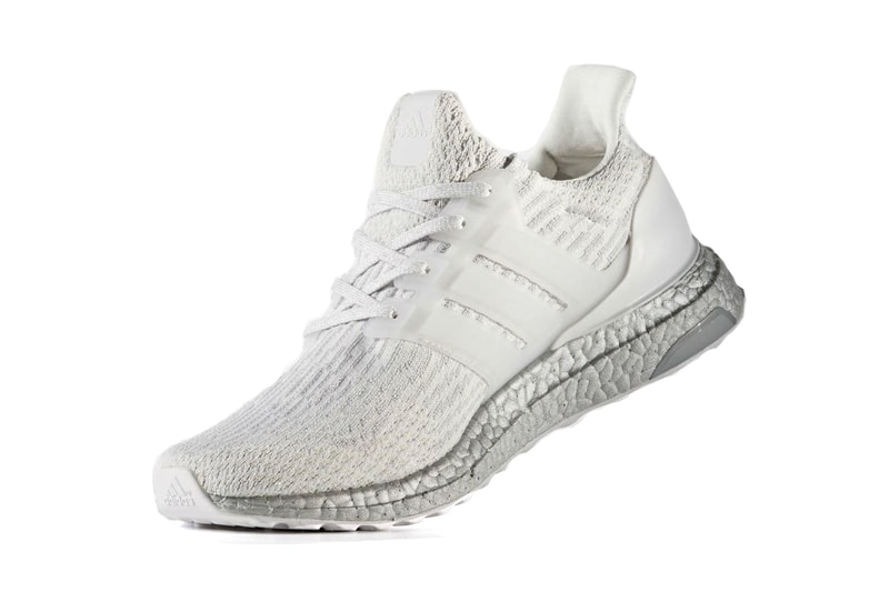 adidas ultra boost white sneaker silver sole