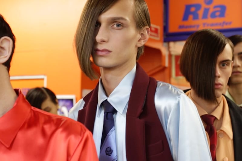 Backstage at Martine Rose's 2017 Fall/Winter Show