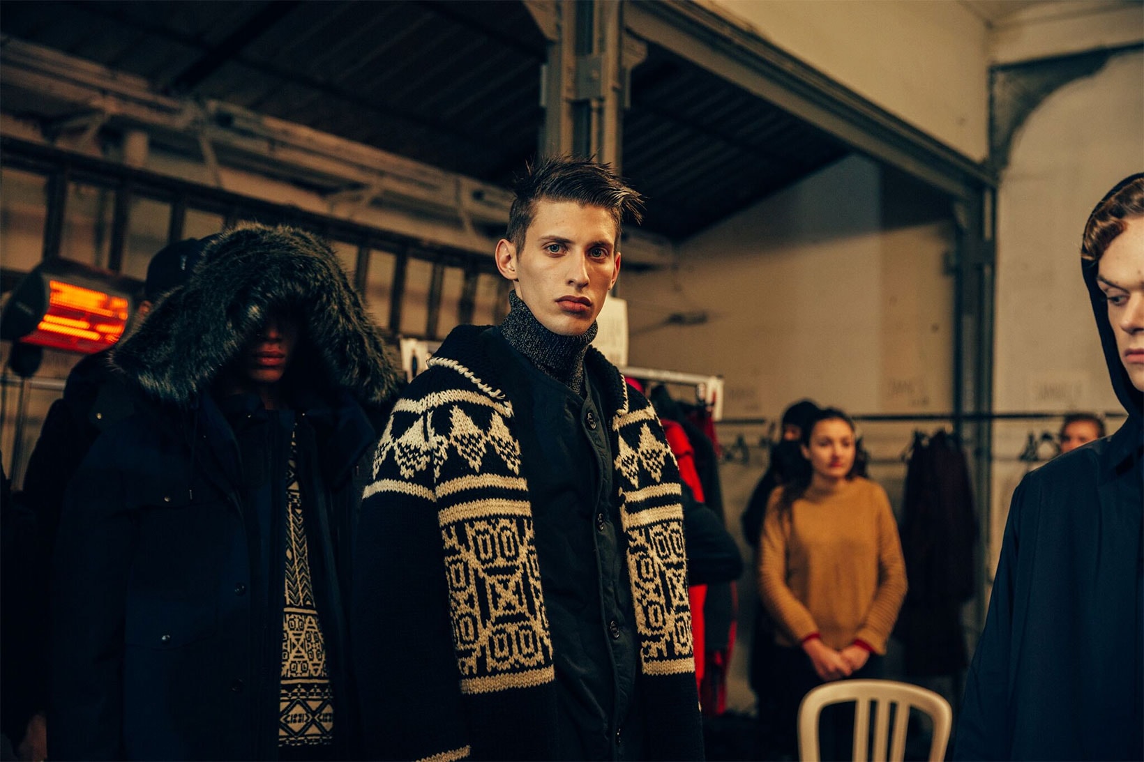 Backstage at White Mountaineering's 2017 Fall/Winter Show