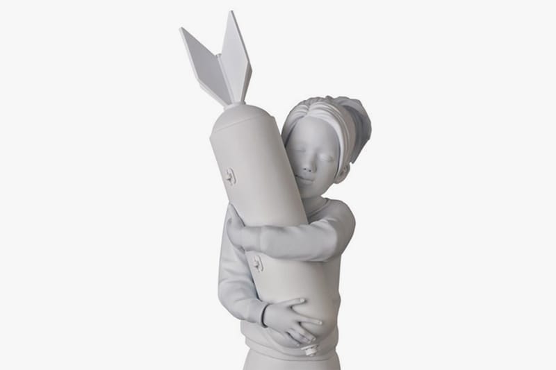 Banksy&#039;s &#039;Bomb Hugger Graffiti Print Is Transformed Into a Figurine
