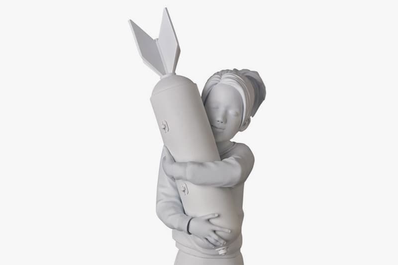 Banksy's "Bomb Hugger" Graffiti Print Transformed Into a Figurine
