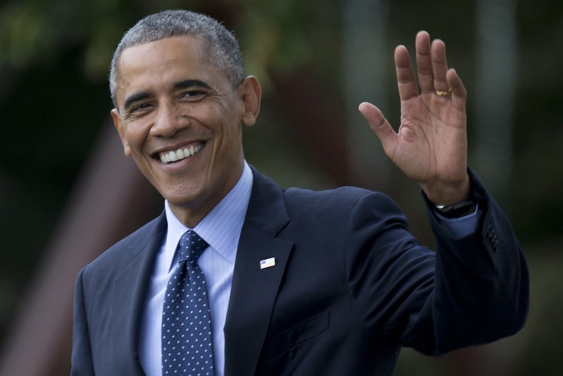 President Barack Obama potus wave suit american flag pin smile ring usa america
