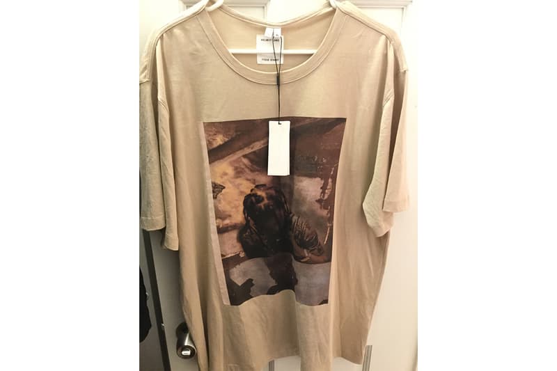 First Look Travis Scott Helmut Lang Collaboration T-Shirt Sneaker