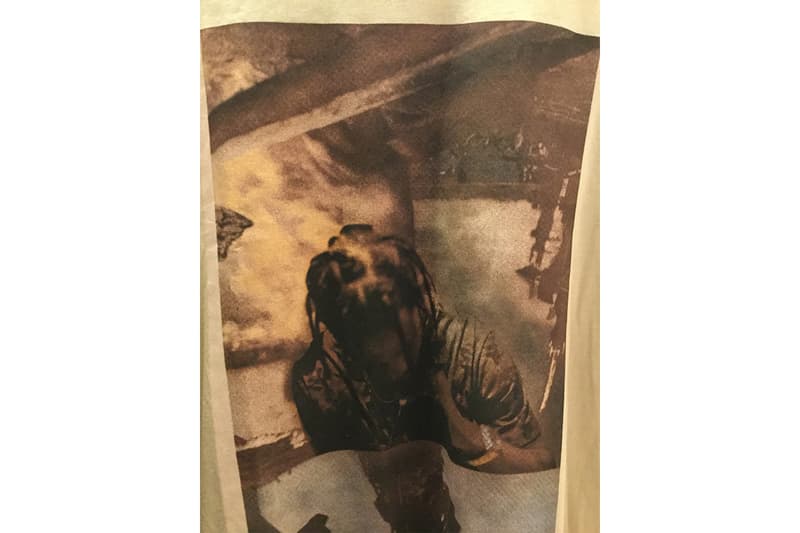 First Look Travis Scott Helmut Lang Collaboration T-Shirt Sneaker