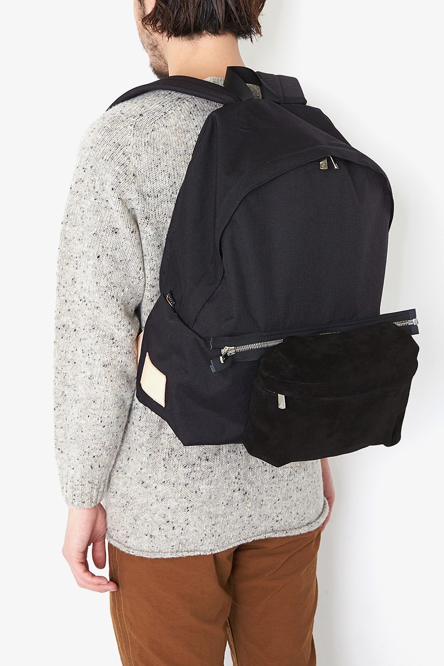 Hender Scheme CORDURA Backpacks With Zip-Off Pouches in Black and Beige