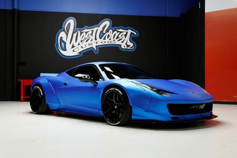 Justin Bieber Blue Ferrari 458 Italia