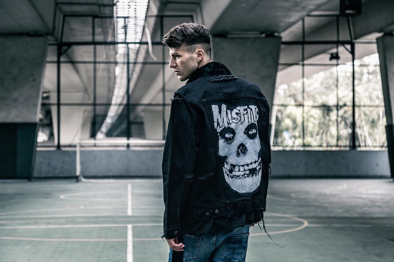 Luke Vicious 2017 Spring Summer Collection Hand Painted Bomber Jean Jacket T-Shirt