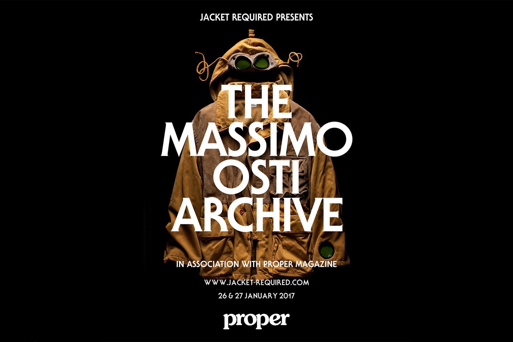 Massimo Osti Archive London Proper Magazine Jacket Required
